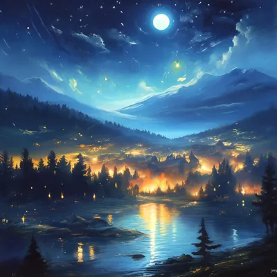 Звездопад над горизонтом: Ночная симфония природы