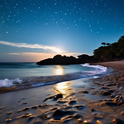 Картинки ночного пляжа в высоком качестве
