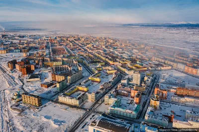 Фотографии зимнего архитектурного наследия Норильска