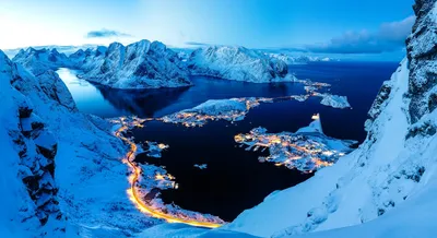 Зимняя красота: Норвежские фьорды в объективе