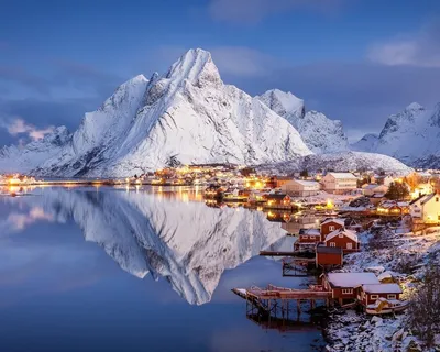 Искусство льда: Зимние фьорды Норвегии на вашем экране