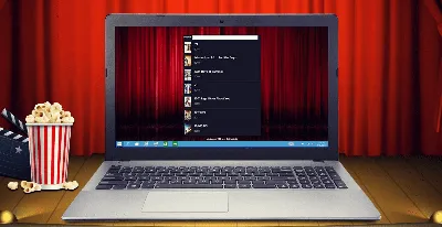 Новое изображение ноутбука с фильмом в формате JPG