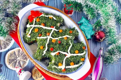 Новогодний салат елка: Удивительные изображения в формате JPG