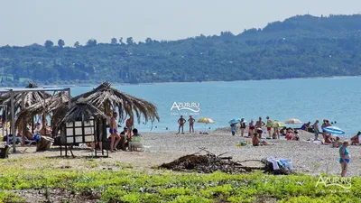 Фото пляжа Нового Афона в формате JPG и PNG