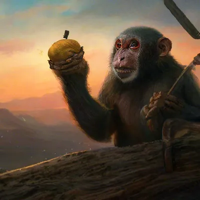 Природная бомба: обезьяна демонстрирует свой взрывной характер.