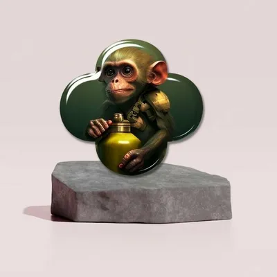 Игры смеха: обезьяна с гранатой создает уникальные кадры.