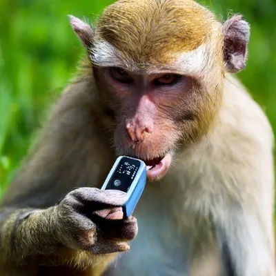 Фото обезьяны с телефоном: Скачать бесплатно в Full HD