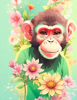 Фоны с обезьяной и цветами: Скачивайте бесплатно в разных форматах
