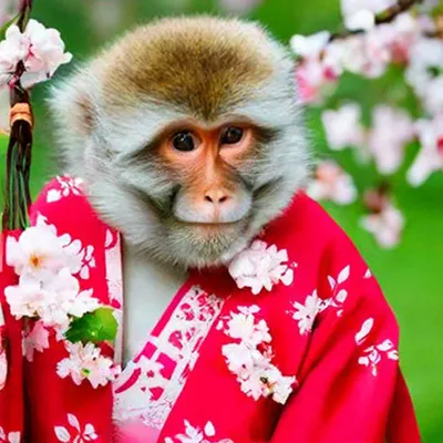 Фото обезьяны с цветами: Бесплатное скачивание в форматах JPG, PNG, WebP