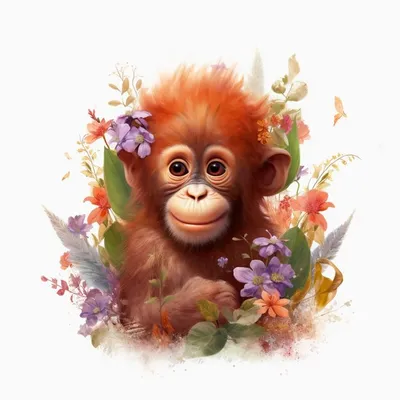Фотография обезьяны в хорошем качестве: яркий фон для вашего Mac.