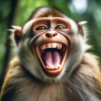 Улыбка джунглей: встречайте веселую обезьяну