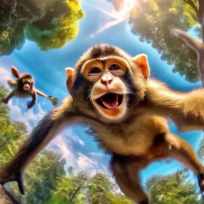 Фотообои с обезьянами: Эксклюзивные снимки в 4K разрешении