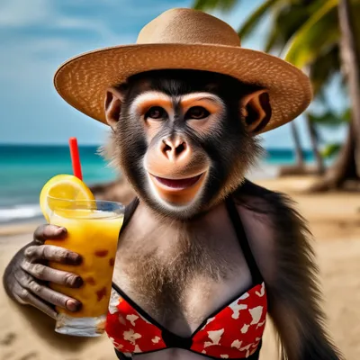 Фоны с обезьянами в купальниках: выберите свой размер и формат