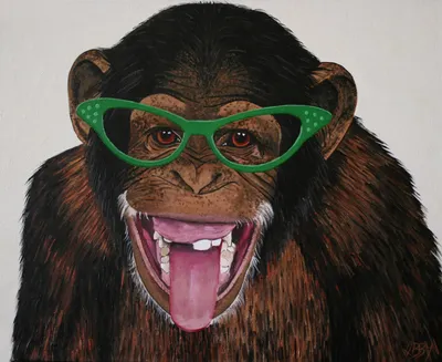 HD обои на телефон с обезьянами в очках