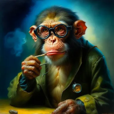 Смешные обезьяны: Картинки с очками