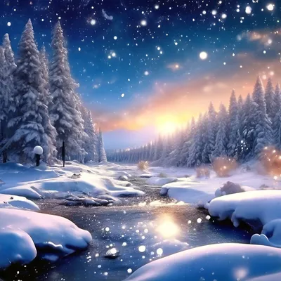Зимний калейдоскоп: Очень красивая зима в формате WebP