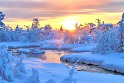 Зимний этюд: Очень красивая зима в формате JPG