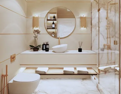 Фото ванных комнат с зеркальными поверхностями