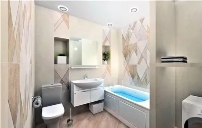 Фотоотчет: ванные комнаты с однотонной плиткой