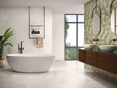 Дизайн ванной: вдохновение однотонной плиткой