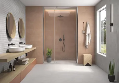 Фотоотчет: ванные комнаты с однотонной плиткой
