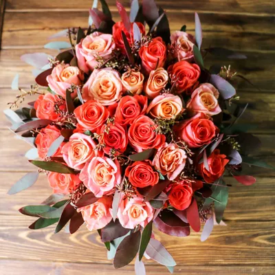 Изображение букета из роз в стилизованном формате