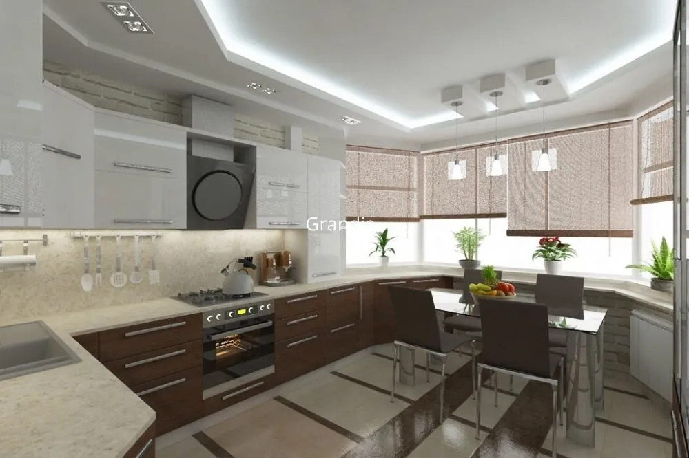 Дизайн кухни с эркером - Заказать кухню в Москве от Мебельной фабрики RAMINA HOME