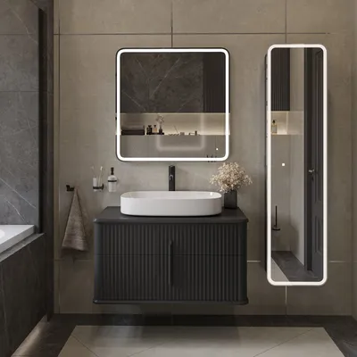 Современные ванные комнаты с плиткой: идеи и фотографии