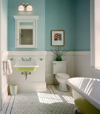 Фото окрашенных стен в ванной комнате - лучшие изображения