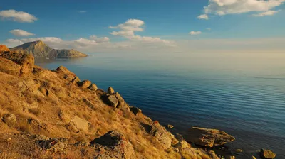 Фото пляжей Орджоникидзе с синим морем