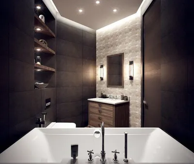 Освещение в ванной: фото с эффектным освещением