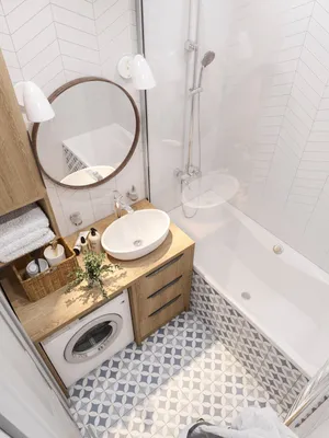 Изображения ванной комнаты с использованием разных стилей отделки