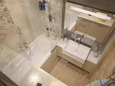 Креативные способы использования плитки в маленькой ванной комнате (фото)