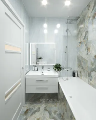 Варианты дизайна маленькой ванной комнаты с использованием плитки (фото)