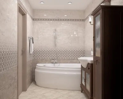 Арт-фото ванной комнаты с плиткой