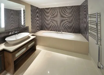 Фото отделки стен в ванной: натуральные материалы и экологичность