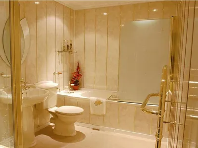 Фото ванной комнаты с пластиковой отделкой в формате PNG