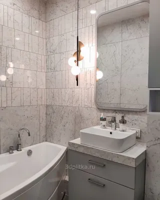 10) Фото ванной комнаты с плиткой в 4K разрешении