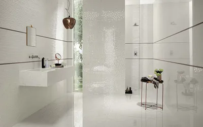 23) Фотографии ванной комнаты с плиткой в эко-стиле