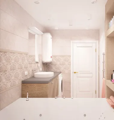27) Фотографии ванной комнаты с плиткой в винтажном стиле