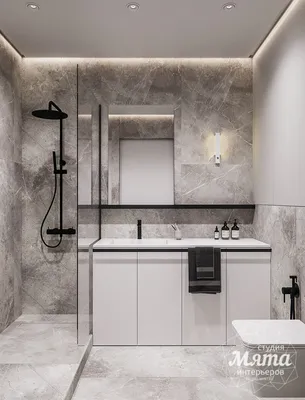Фото ванной комнаты с минималистическим дизайном
