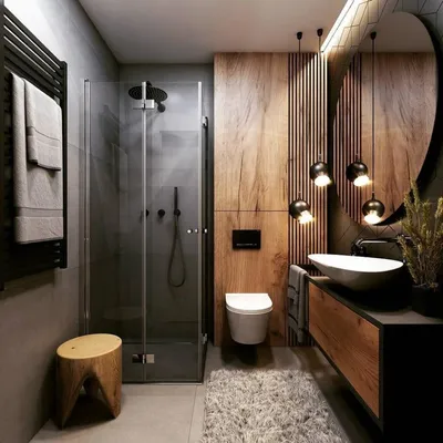 Фотографии с разными вариантами аксессуаров для ванной комнаты с душевой кабиной