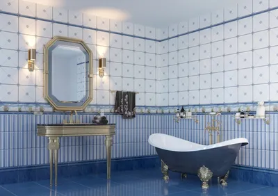 Фото отделки ванной панелями с использованием керамических плиток