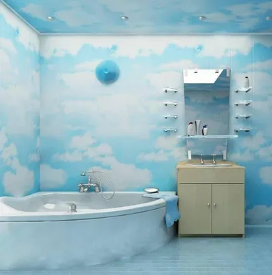 Фото отделки ванной панелями с использованием мрамора