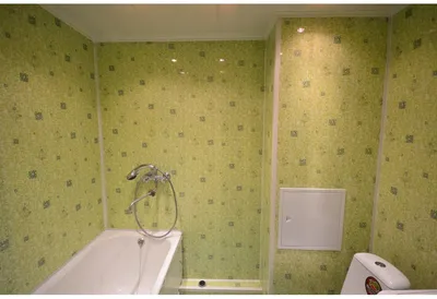 Фото стильных ванных комнат с отделкой пластиковыми панелями