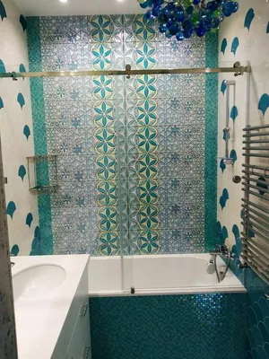 Фото ванной комнаты с мозаичным декором