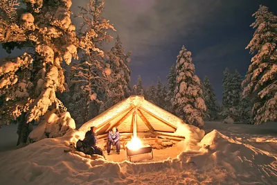 Скандинавская зима: WebP изображения финского отдыха