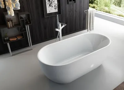 Фото овальной ванны для дизайна ванной комнаты