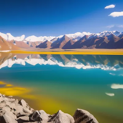 Анимированное изображение Озера Балхаш в формате GIF