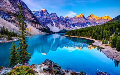 Озеро в горах: красивые фотографии в HD качестве